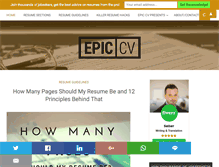 Tablet Screenshot of epiccv.com